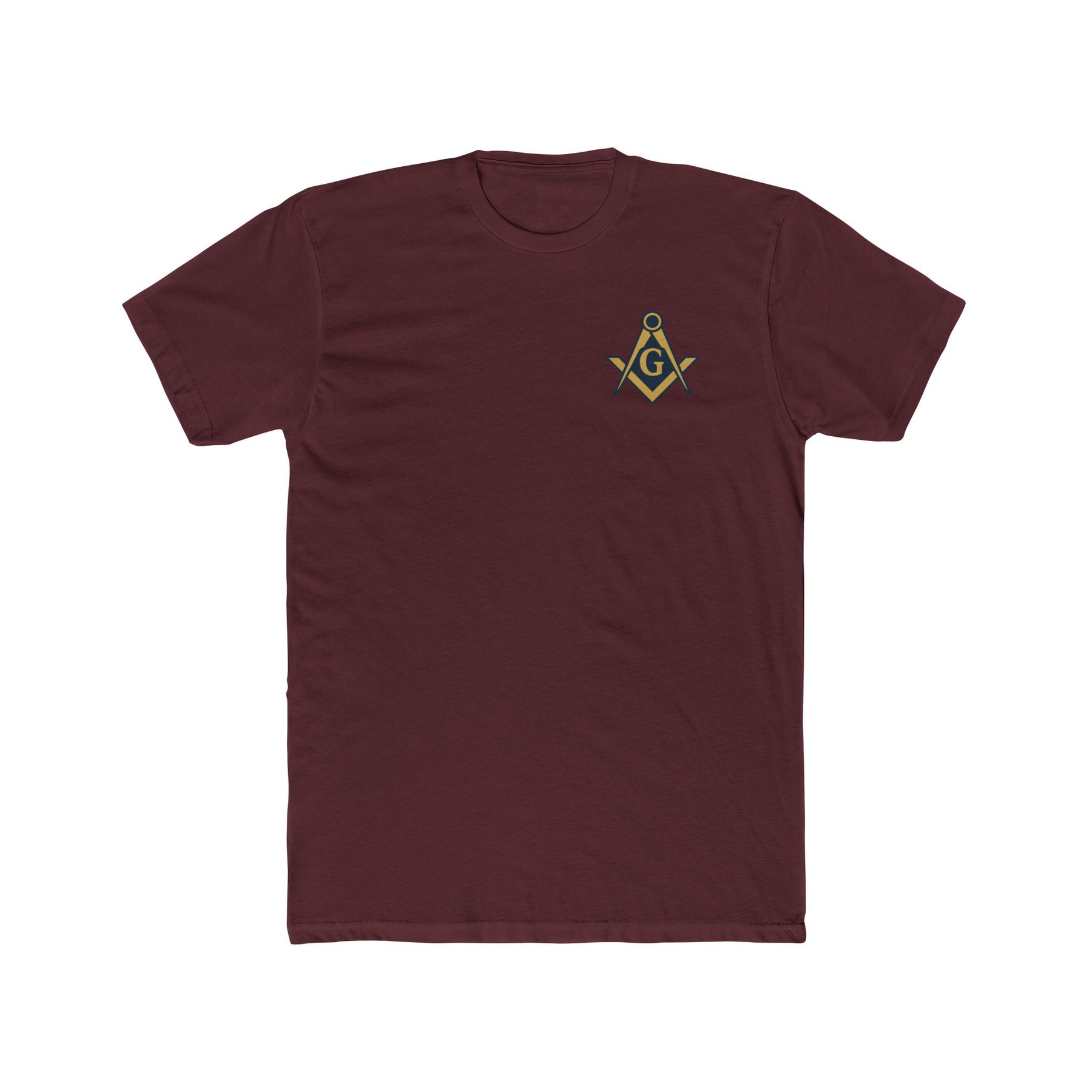 Master Mason Blue Lodge T-shirt - Square & Compass G Cotton Crew Tee - Bricks Masons