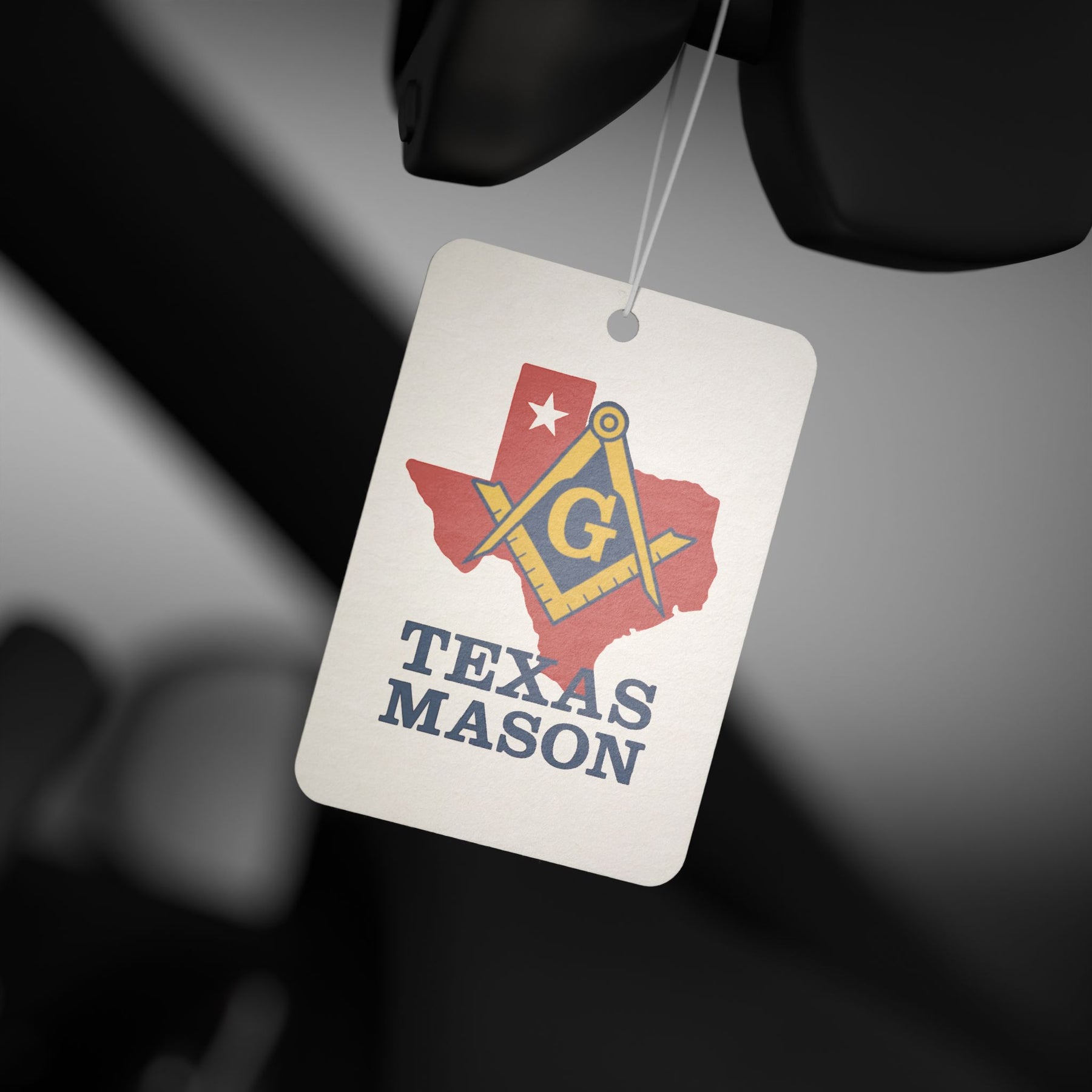 Master Mason Blue Lodge Car Air Freshener - Texas Mason Square & Compass G - Bricks Masons