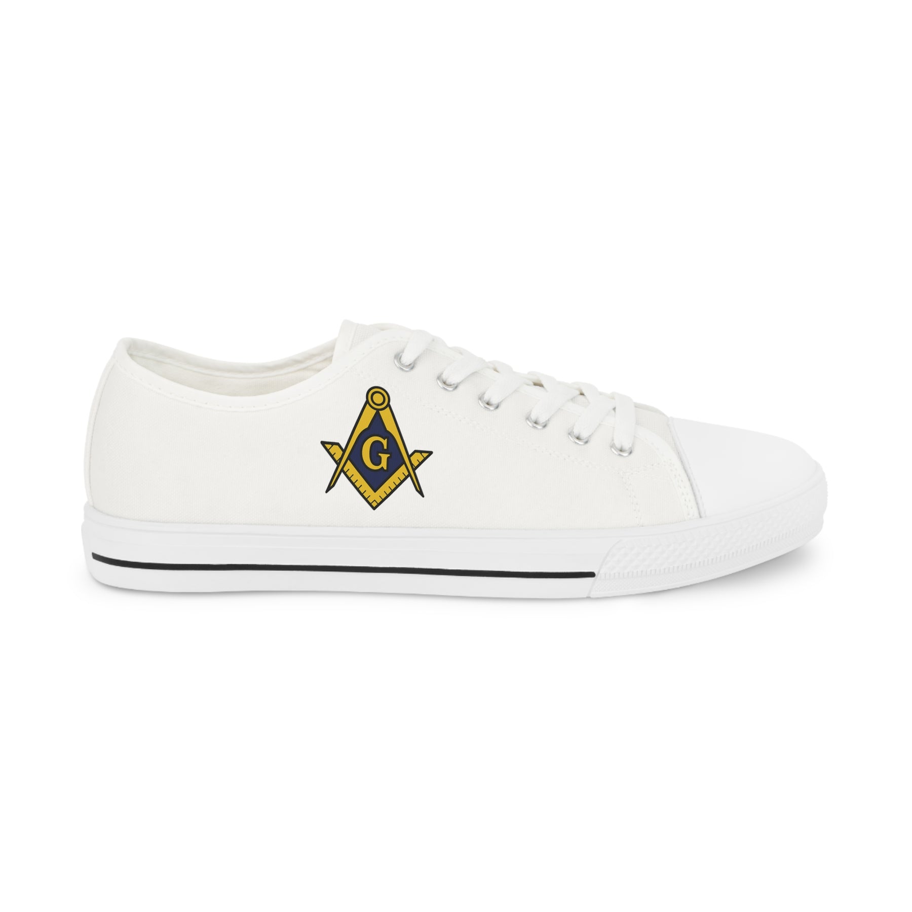Master Mason Blue Lodge Sneaker - Low Top Sneaker Black & White Sole - Bricks Masons