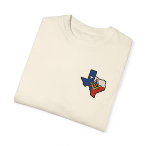 Master Mason Blue Lodge T-Shirt - Garment-Dyed Texas Mason - Bricks Masons
