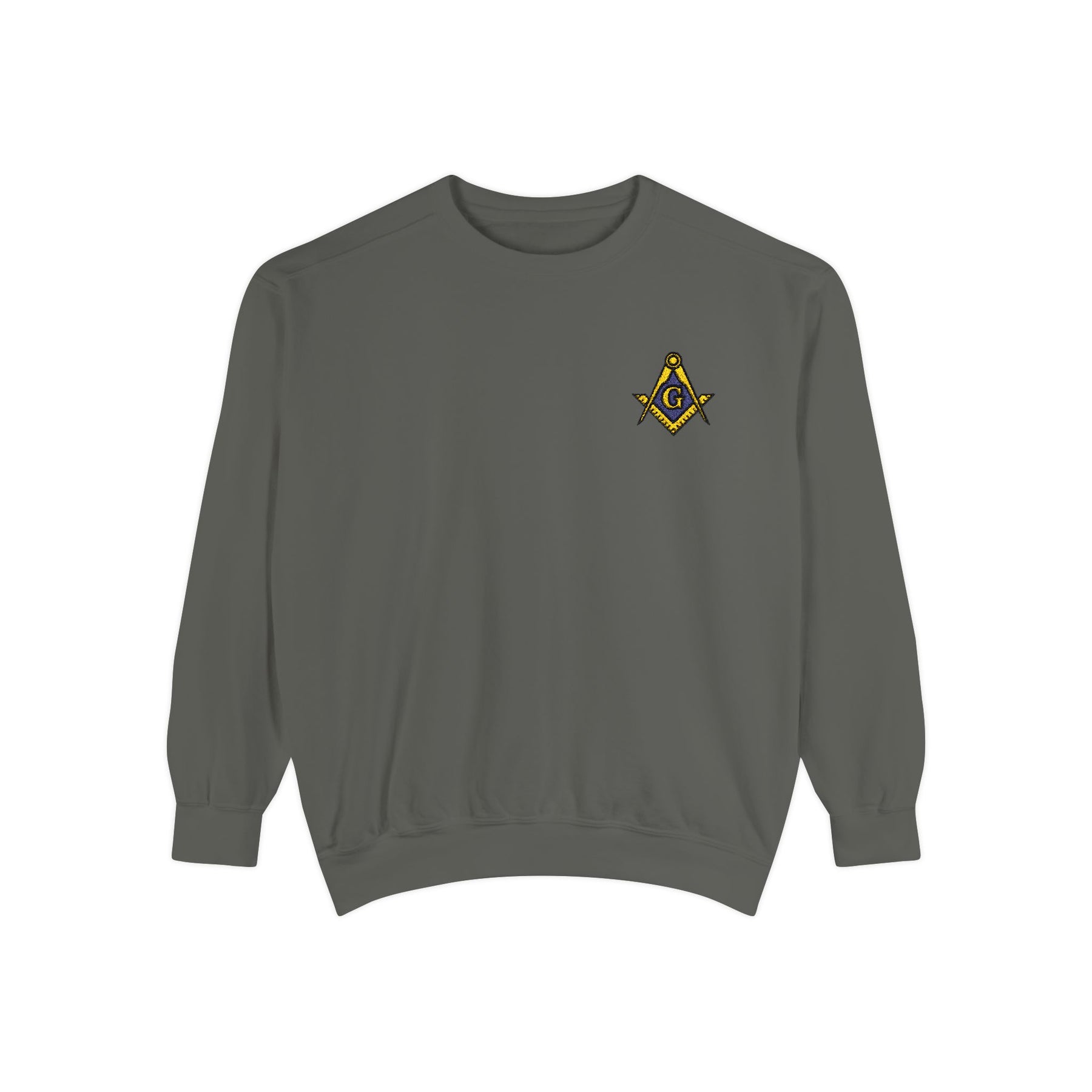 Master Mason Blue Lodge Sweatshirt - Embroidered Emblem Square & Compass G - Bricks Masons