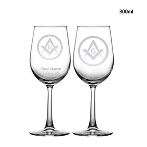 Master Mason Blue Lodge Champagne Flute - 2 Pieces Set