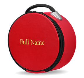 Universal Crown Cap Case - Red Imitation Leather Customizable - Bricks Masons