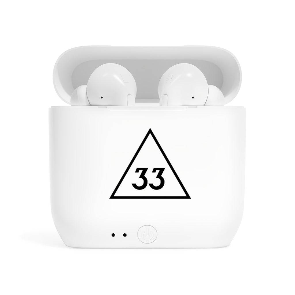 33rd Degree Scottish Rite Earbud - White