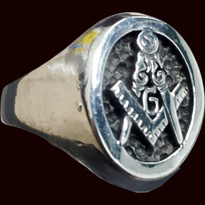 Fellow Craft Masonic Ring, Silver, 1.6 cm, 8 gr, Art 50 - Bricks Masons
