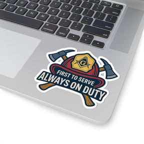 Master Mason Blue Lodge Sticker Decal – Firefighter Square & Compass G - Bricks Masons