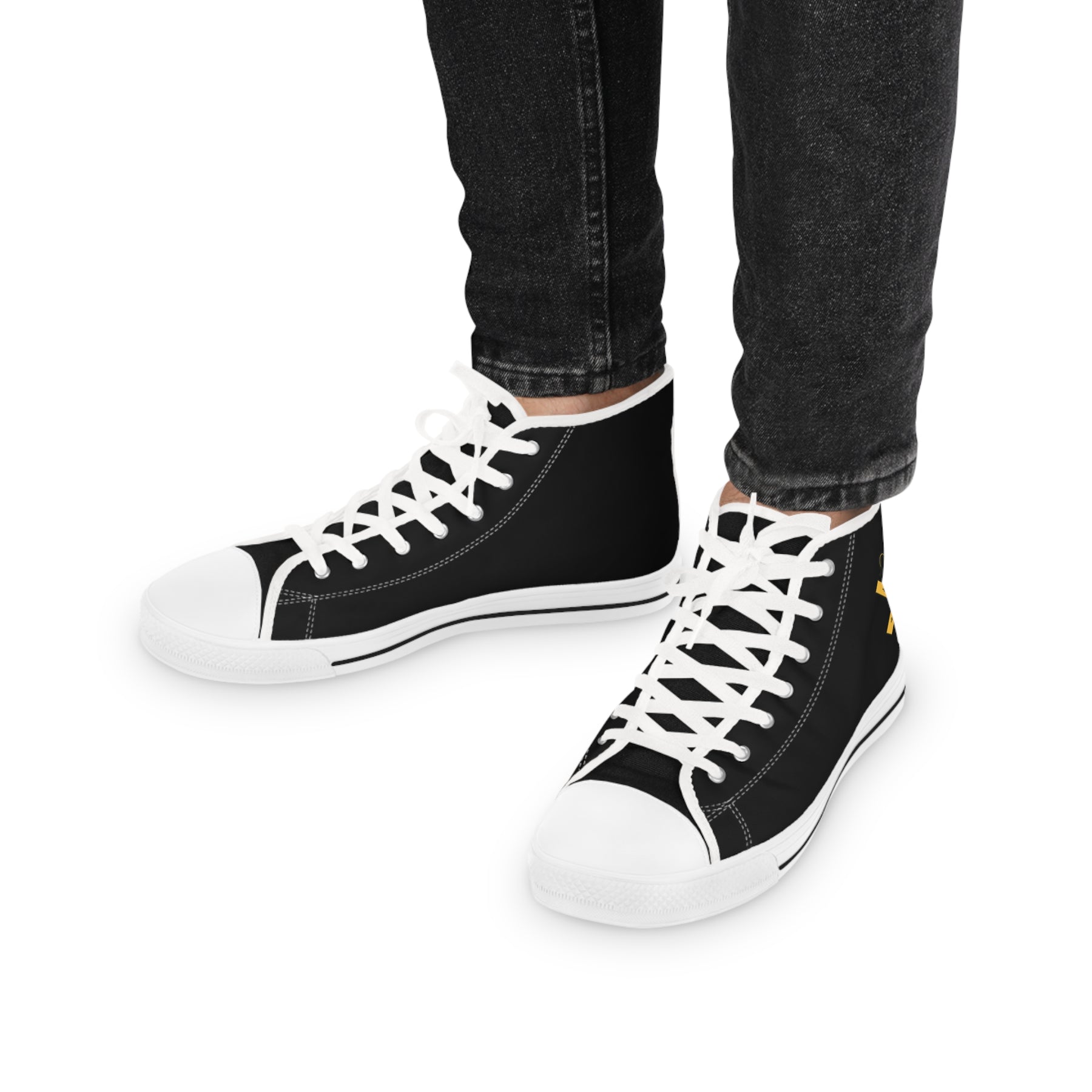 Knights of St. Andrew Sneaker - High Top Black & White - Bricks Masons