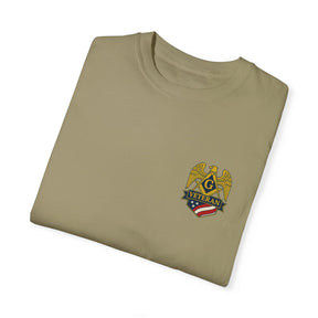Master Mason Blue Lodge T-Shirt - Veteran Mason Garment-Dyed Tee - Bricks Masons