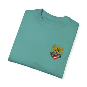 Master Mason Blue Lodge T-Shirt - Veteran Mason Garment-Dyed Tee - Bricks Masons
