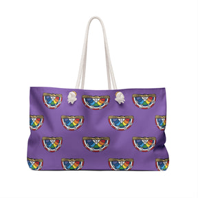 International Order of The Rainbow For Girls Travel Bag - Purple Weekender Bag - Bricks Masons
