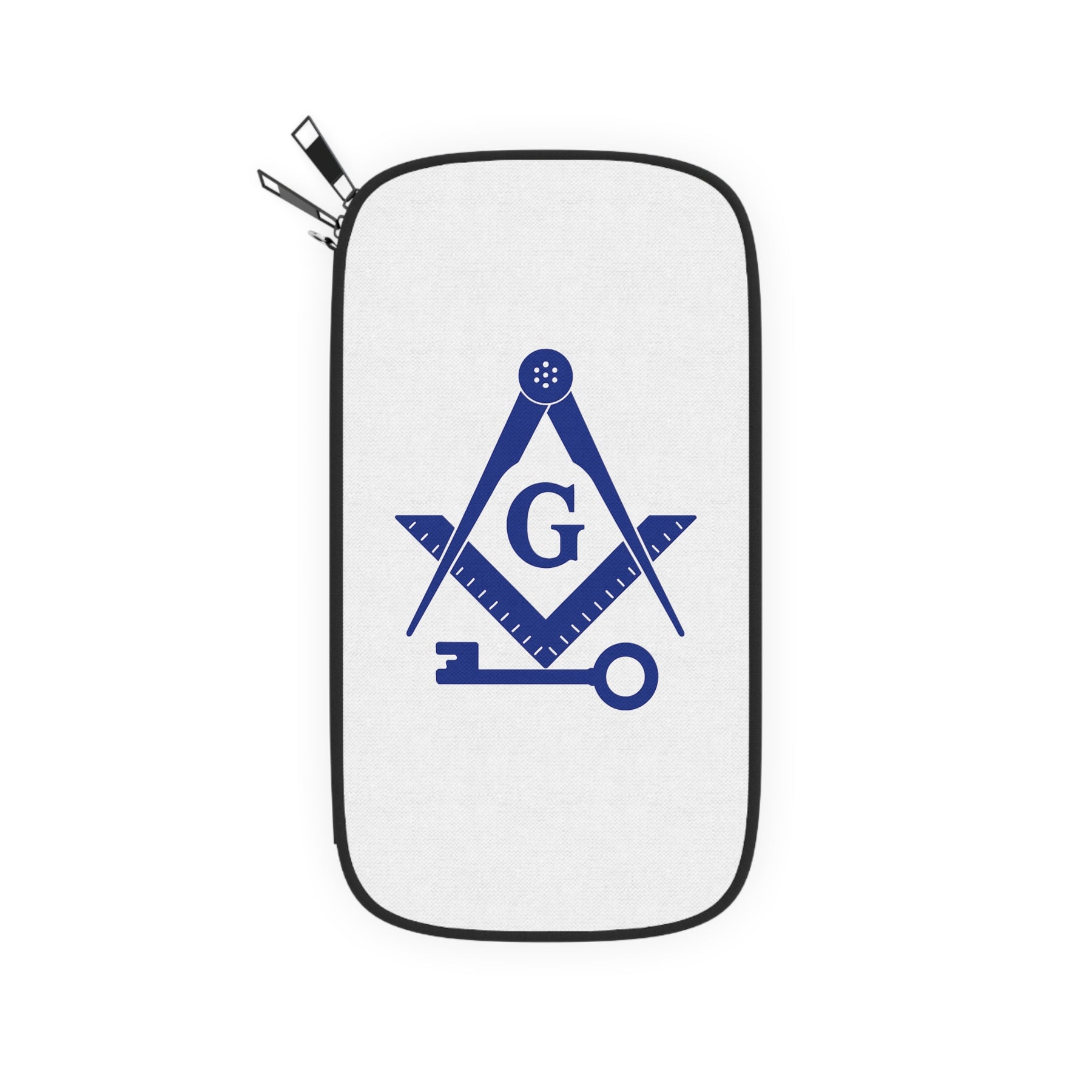 International Masons Passport Wallet - Blue & White With Shoulder & Wrist Strap - Bricks Masons