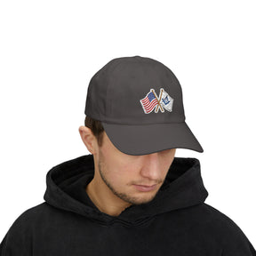 Master Mason Blue Lodge Baseball Cap - Cotton Various Colors Crossed Flags - Bricks Masons