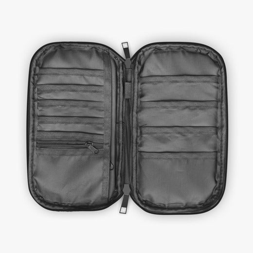 LOCOP Passport Wallet -  Purple With Shoulder & Wrist Strap - Bricks Masons