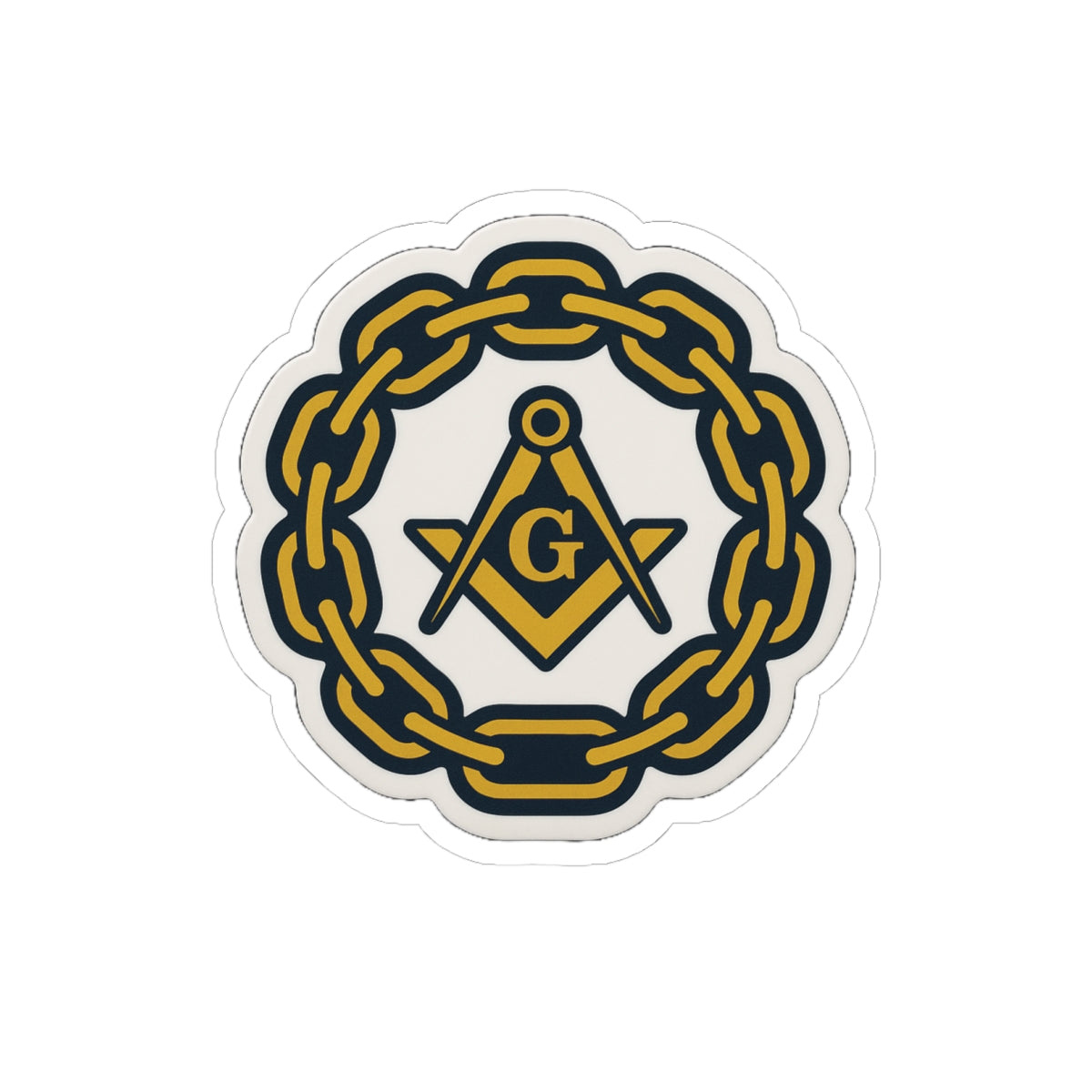 Master Mason Blue Lodge Sticker Decal - Kiss-Cut Colorful - Bricks Masons