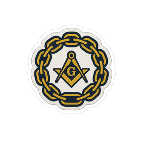 Master Mason Blue Lodge Sticker Decal - Kiss-Cut Colorful - Bricks Masons