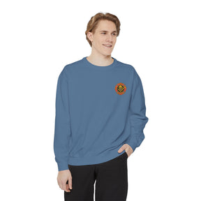 Master Mason Blue Lodge Sweatshirt - Embroidered Emblem Fire Fighter - Bricks Masons