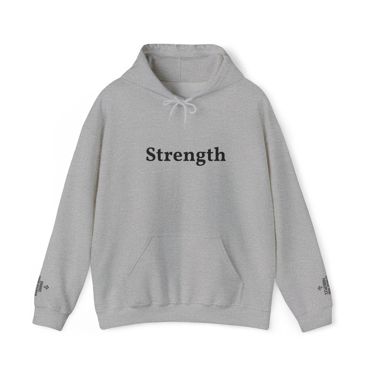 Master Mason Blue Lodge Hoodie - Strength Front & Sleeves Embroidery - Bricks Masons