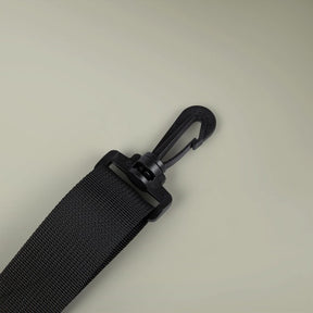 Grand Tiler of Solomon Crossbody Bag - Black & Gold Nylon With Multiple Pockets - Bricks Masons