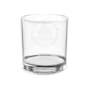 Past Master Blue Lodge Whiskey Glass - Wisdom Leadership S&C Quadrant Sun Emblem - Bricks Masons