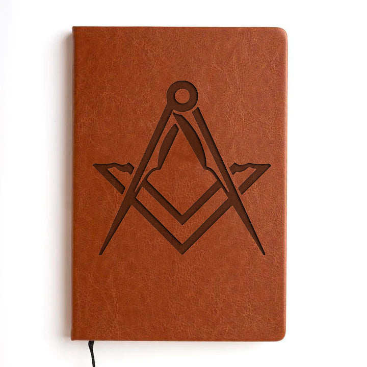 Master Mason Blue Lodge Journal - Brown Faux Leather - Bricks Masons