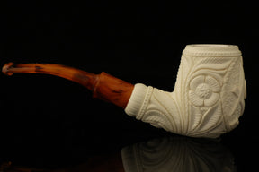 Master Mason Blue Lodge Meerschaum Pipe - Handcrafted With Fitted Case
