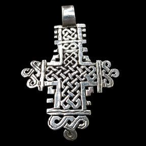 Rastafari Coptic Cross Pendant In Silver 5.5 X 4 Cm 9.5 Gr Art 717 - Bricks Masons
