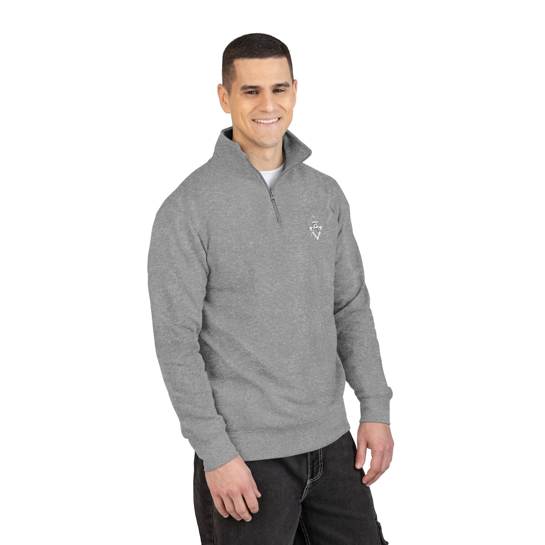 Allied Masonic Degrees Sweatshirt - White AMD Emblem Embroidery - Bricks Masons