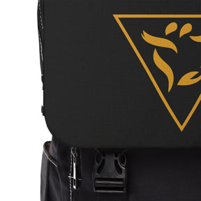 Grand Tiler of Solomon Backpack - Black & Gold With Resistant Fabric - Bricks Masons