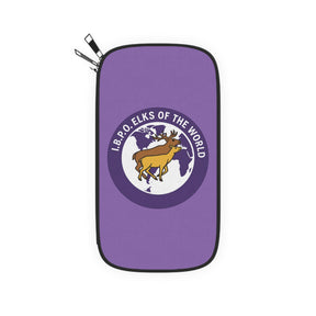 Elks of the World Passport Wallet - Purple IBPO With Shoulder & Wrist Strap - Bricks Masons
