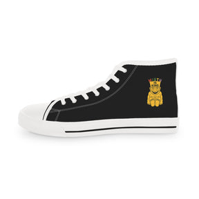 Royal Order of Jesters Sneaker - High Top Black & White Mirth is King - Bricks Masons
