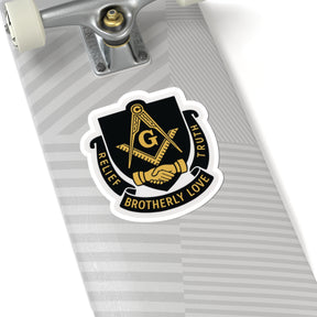 Master Mason Blue Lodge Sticker Decal - Relief Brotherly Love Truth - Bricks Masons