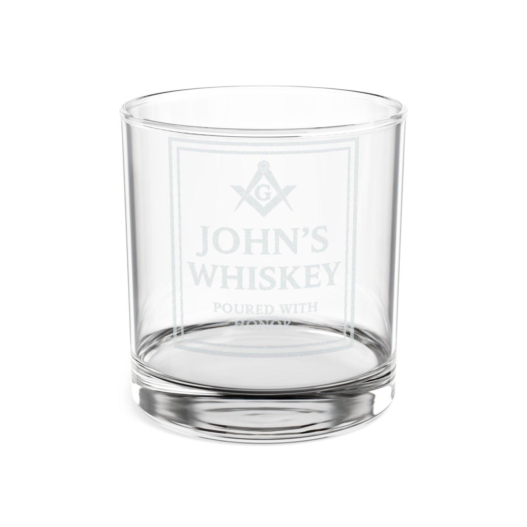 Vaso de whisky de la Logia Azul de Maestro Masón - Servido con honor S&amp;C G con personalización