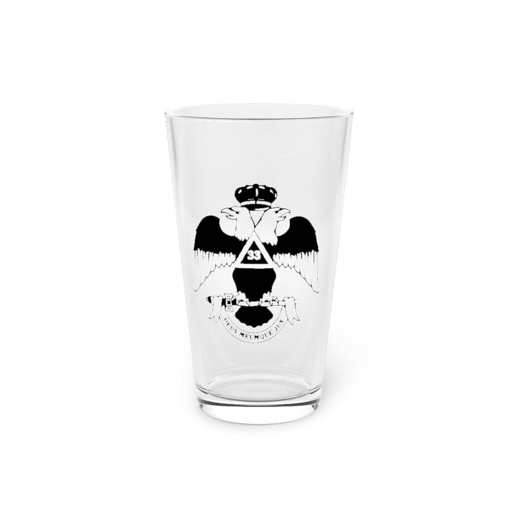 33rd Degree Scottish Rite Pint Glass - Wings Down 16oz