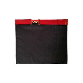 7th Degree Scottish Rite Apron - White & Red Moire Gold Embroidery - Bricks Masons