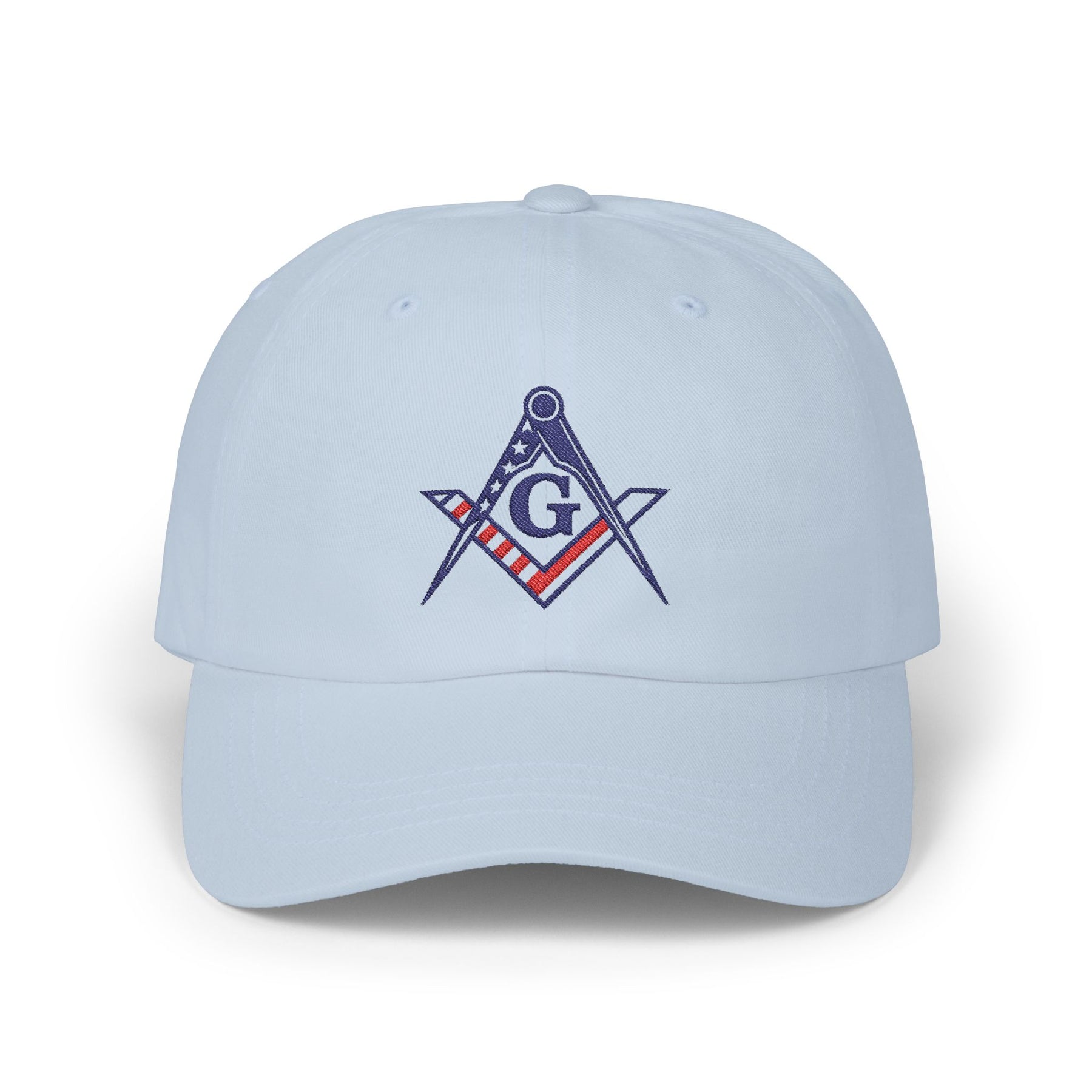 Master Mason Blue Lodge Baseball Cap - Embroidered Patriotic Masonic Dad Cap American Flag - Bricks Masons
