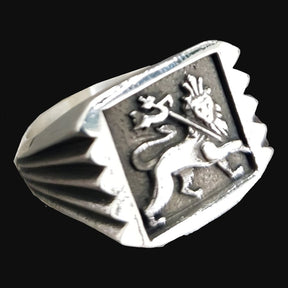 Bob Marley Rastafari Ring Silver 1.7 x 1.5 cm 11 g Art 823 - Bricks Masons
