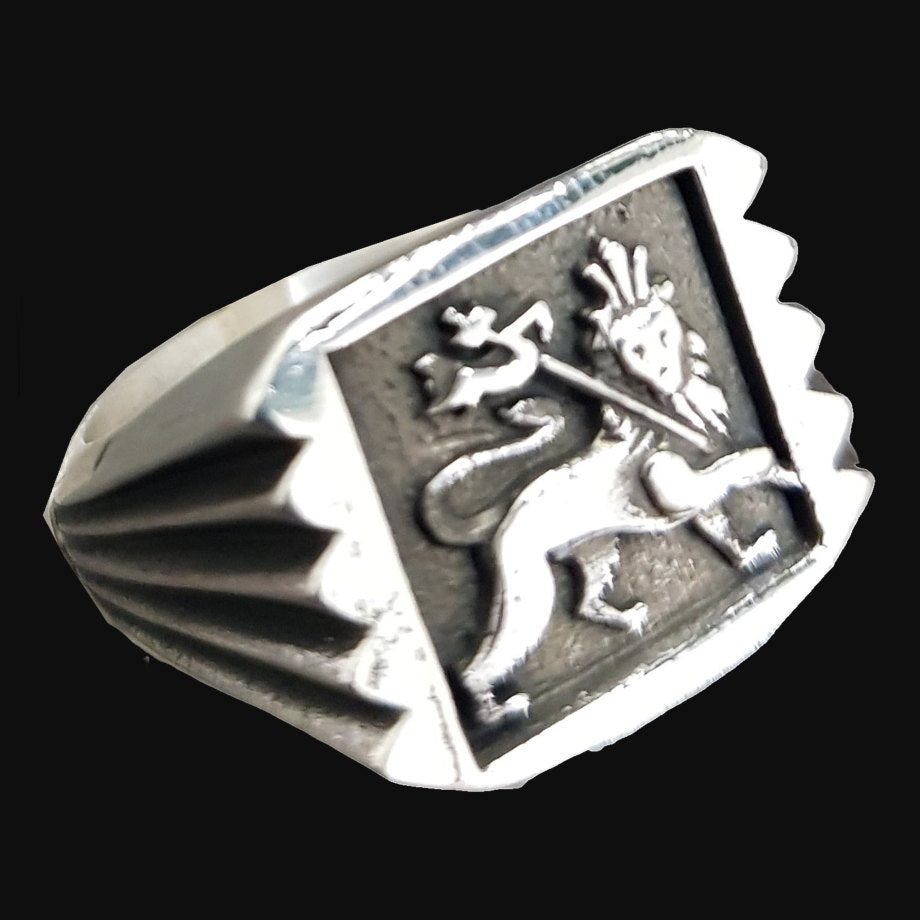 Bob Marley Rastafari Ring Silver 1.7 x 1.5 cm 11 g Art 823 - Bricks Masons