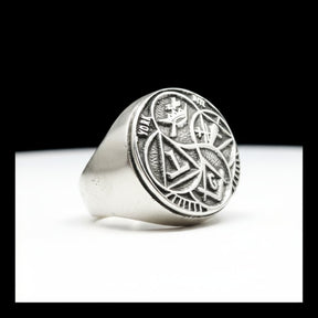 Mason Ring York Rite Silver Freemasonry 13 Gr 1.8 Cm Art 887 - Bricks Masons