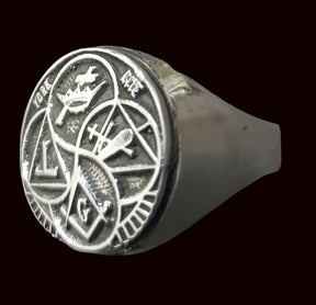 Mason Ring York Rite Silver Freemasonry 13 Gr 1.8 Cm Art 887 - Bricks Masons