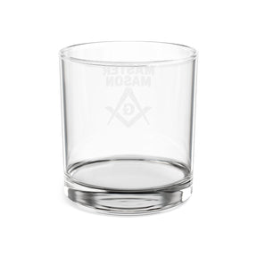 Vaso de whisky de la Logia Azul de Maestro Masón - Escuadra y compás con G