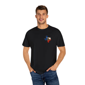 Master Mason Blue Lodge T-Shirt - Garment-Dyed Texas Mason - Bricks Masons