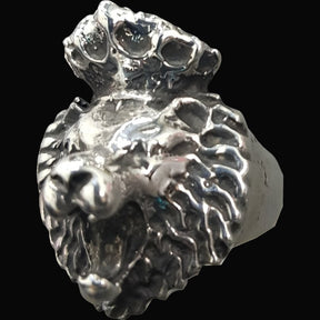 Leon Judah Rastafari Ring In Silver 24 Gr 3 X 2 Cm Art 896 - Bricks Masons