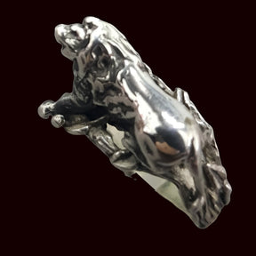 Rastafari Ring Leon Judah Silver 11 Gr 1.5 Cm Art 899 - Bricks Masons