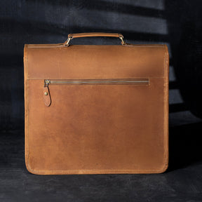 Grand Master Blue Lodge Briefcase - Genuine Cow Leather - Bricks Masons