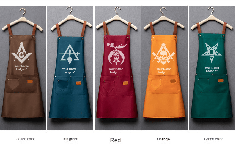 Master Mason Blue Lodge Work Apron - Various Colors