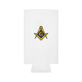 Master Mason Blue Lodge Can Cooler - Square & Compass with G Personalize Your Lodge - Bricks Masons