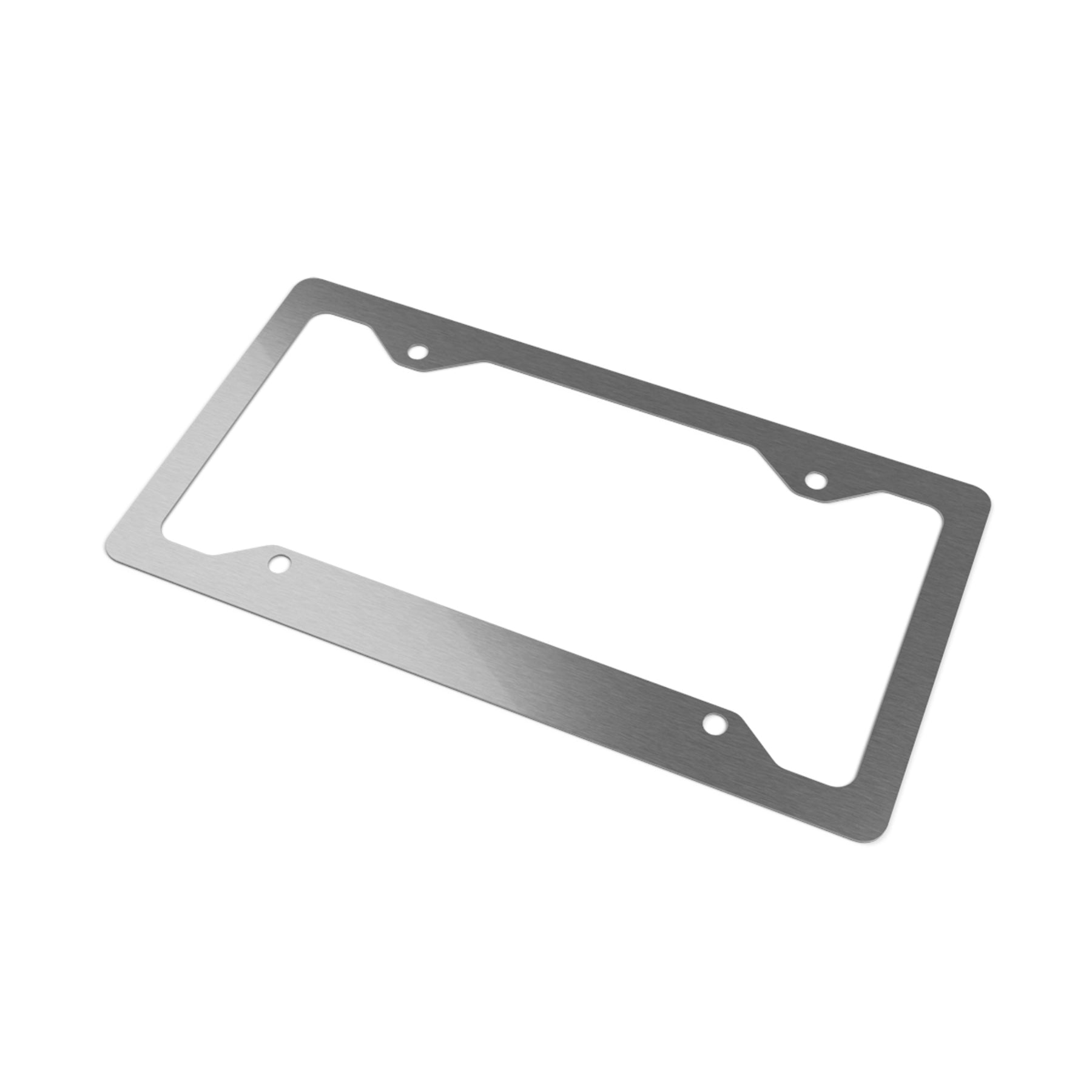 Master Mason Blue Lodge License Plate Frame - Crossed Flags Sleek Metal - Bricks Masons