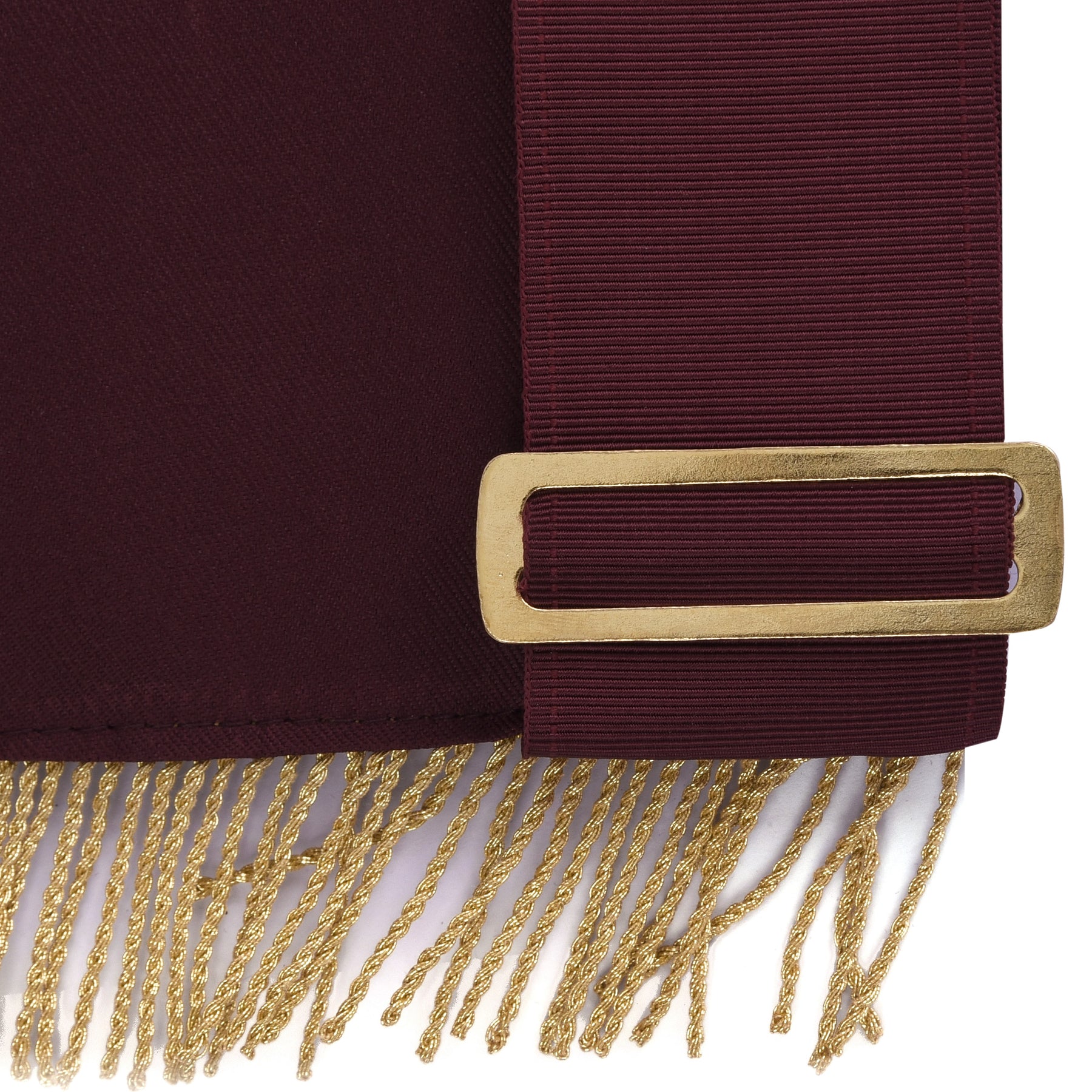 95th Degree Memphis Misraim Apron - Maroon Velvet With Gold Hand Embroidery Bullion - Bricks Masons