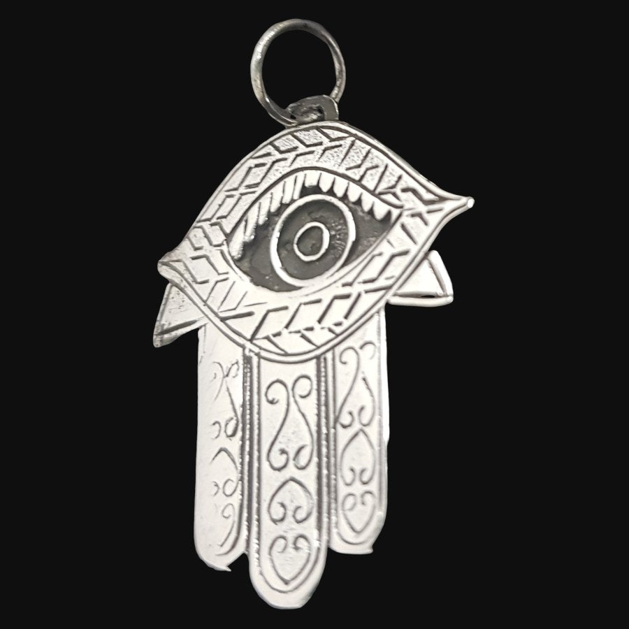 Hand of Fatima Hamsa Pendant in Silver 2.5 cm 4.2 g Art 966 - Bricks Masons