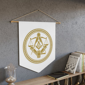 Master Mason Blue Lodge Pennant - Symbol of Justice and Moral Leadership - Bricks Masons